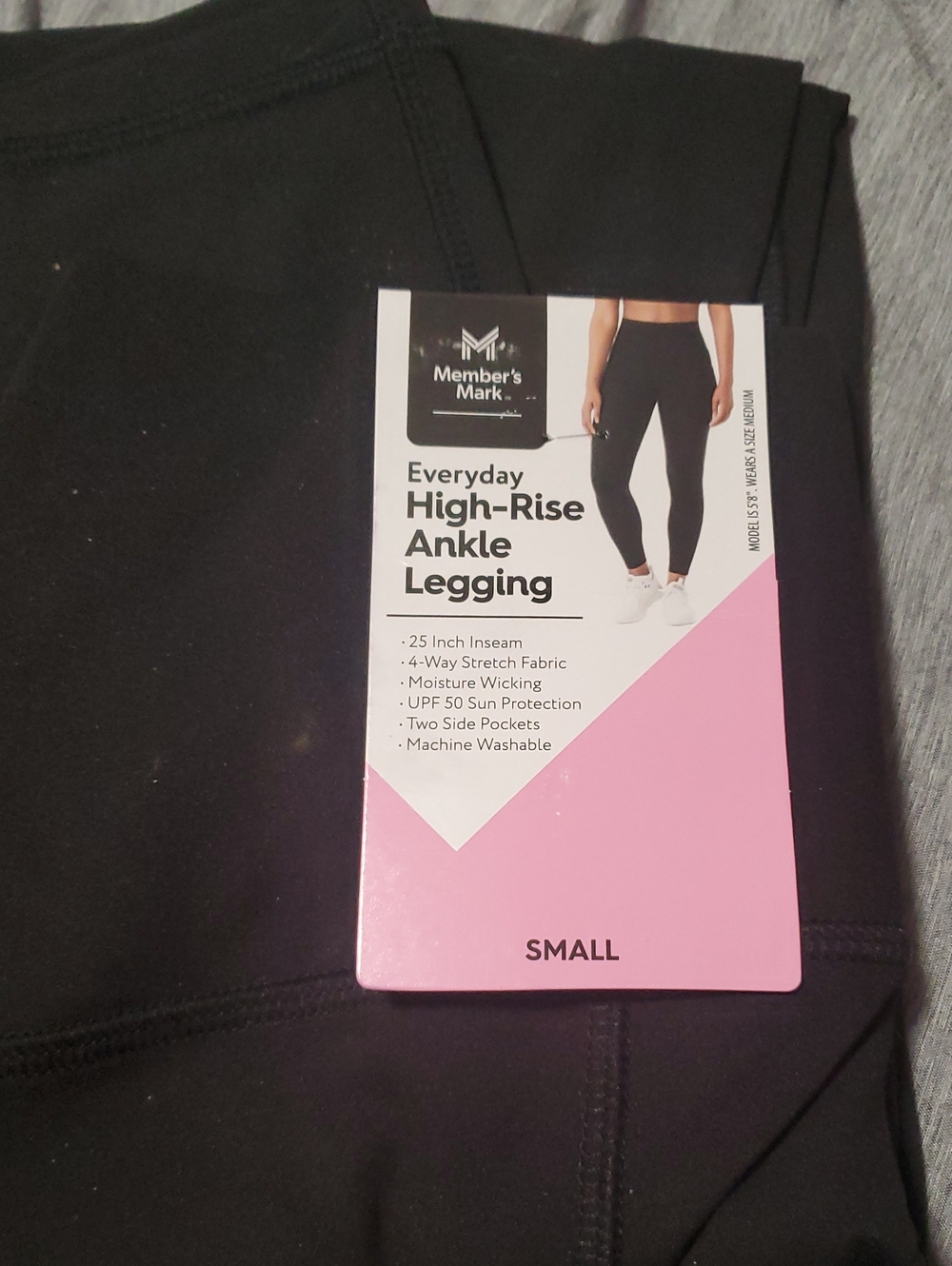 Member's Mark Black High-Rise Ankle Legging - Small